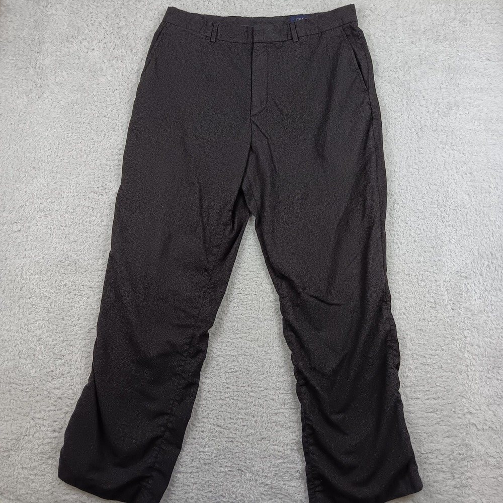 J.Crew Dress Pant Trouser Mens 38 Charcoal Gray Wool Blend Stretch
